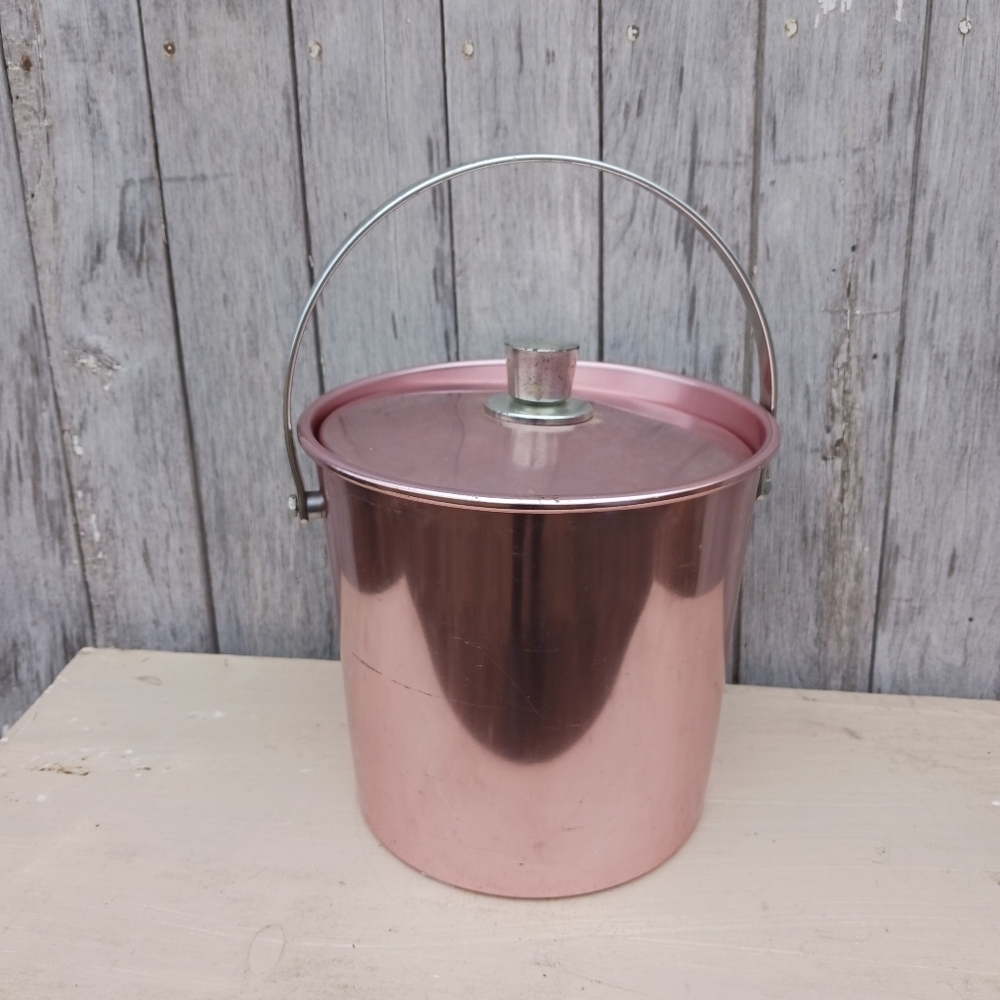 Vintage 1950's Regal Supreme Pink Aluminum Ice Bucket Mid Century Modern